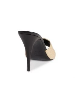 Saint Laurent La Raffia & Leather Stiletto Sandals -Saint Laurent Sales Store unnamed file 2134