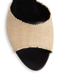 Saint Laurent La Raffia & Leather Stiletto Sandals -Saint Laurent Sales Store unnamed file 2135