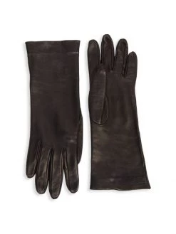 Saint Laurent Leather Gloves Black -Saint Laurent Sales Store unnamed file 2162