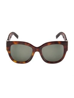 Saint Laurent Monogram Acetate 56MM Cat Eye Sunglasses