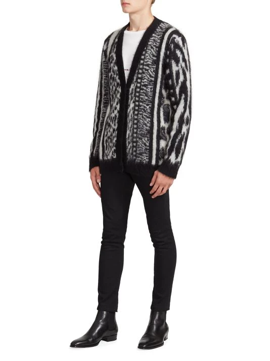 Saint Laurent Animal-Print Mohair Cardigan For Men 4 Saint Laurent Animal-Print Mohair Cardigan For Men - Image 2