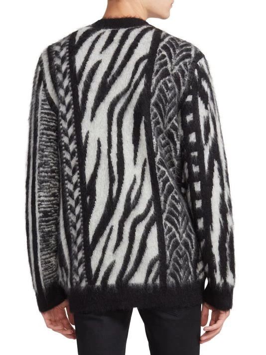 Saint Laurent Animal-Print Mohair Cardigan For Men 7 Saint Laurent Animal-Print Mohair Cardigan For Men - Image 5