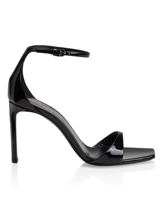 Saint Laurent Bea Patent Leather Anke-Strap Sandals 3 Saint Laurent Bea Patent Leather Anke-Strap Sandals