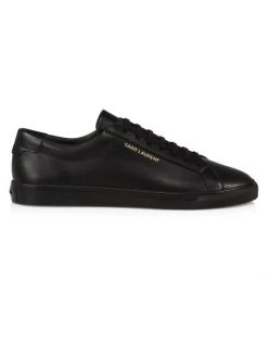 Saint Laurent Andy Low-Top Leather Sneakers For Men