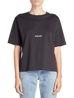 Saint Laurent Logo Crewneck T-Shirt -Saint Laurent Sales Store unnamed file 2229