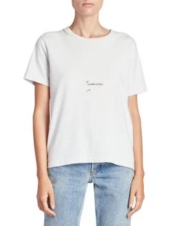 Saint Laurent Splatter Logo T-Shirt -Saint Laurent Sales Store unnamed file 2235