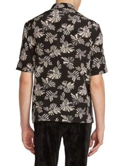 Saint Laurent Printed Silk Short-Sleeve Shirt For Men -Saint Laurent Sales Store unnamed file 2250