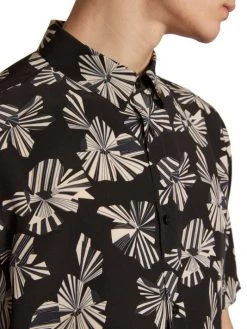 Saint Laurent Printed Silk Short-Sleeve Shirt For Men -Saint Laurent Sales Store unnamed file 2251