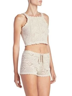 Saint Laurent Crochet Wool Crop Top -Saint Laurent Sales Store unnamed file 2255