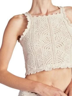 Saint Laurent Crochet Wool Crop Top -Saint Laurent Sales Store unnamed file 2257