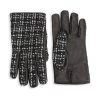 Saint Laurent Wool & Leather Checked Tweed Gloves -Saint Laurent Sales Store unnamed file 2267