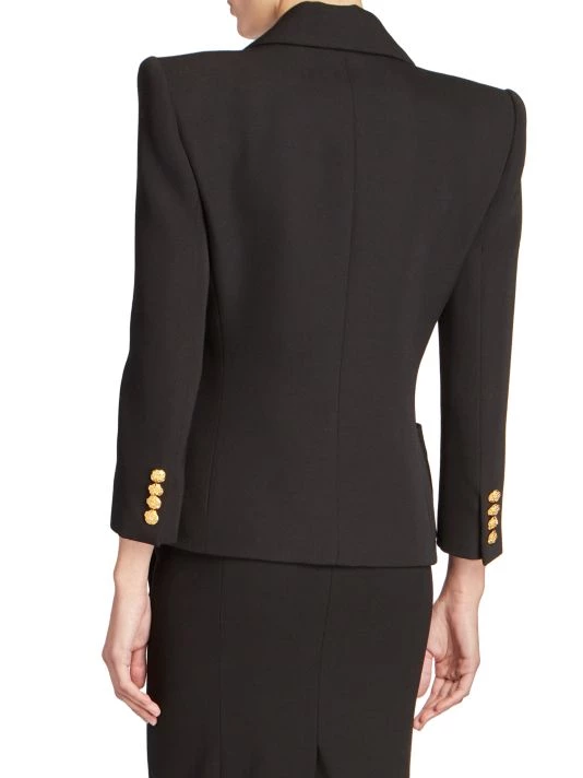 Saint Laurent Wool Carnation-Button Blazer 6 Saint Laurent Wool Carnation-Button Blazer - Image 4