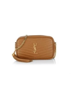 Saint Laurent Mini Lou Matelassé Leather Camera Bag Dark Beige -Saint Laurent Sales Store unnamed file 2313