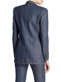 Saint Laurent Peak Lapel Denim Blazer -Saint Laurent Sales Store unnamed file 2318