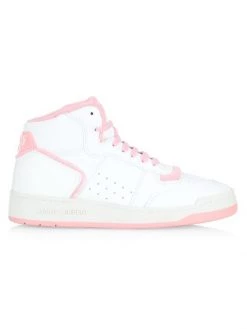 Saint Laurent Jefferson Leather High-Top Sneakers