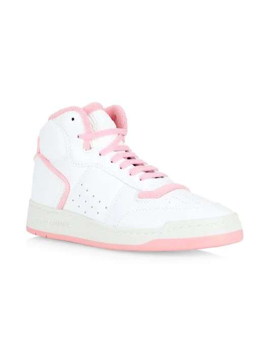 Saint Laurent Jefferson Leather High-Top Sneakers 4 Saint Laurent Jefferson Leather High-Top Sneakers - Image 2