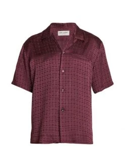 Saint Laurent Silk Short-Sleeve Shirt For Men