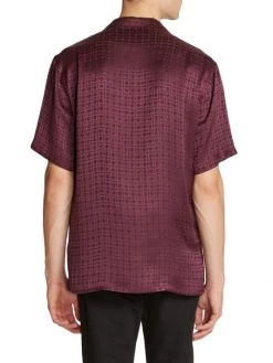 Saint Laurent Silk Short-Sleeve Shirt For Men -Saint Laurent Sales Store unnamed file 2339