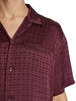 Saint Laurent Silk Short-Sleeve Shirt For Men -Saint Laurent Sales Store unnamed file 2340