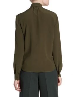 Saint Laurent Neck Bow Silk Blouse -Saint Laurent Sales Store unnamed file 235