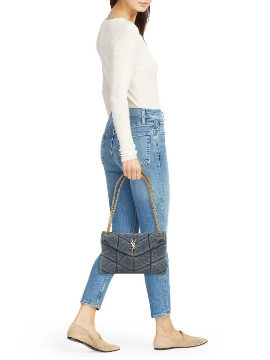 Saint Laurent Small LouLou Quilted Denim Shoulder Bag 5 Saint Laurent Small LouLou Quilted Denim Shoulder Bag - Image 3