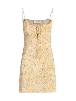 Saint Laurent Floral Silk Minidress