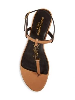 Saint Laurent Cassandra Leather Logo Sandals -Saint Laurent Sales Store unnamed file 2447