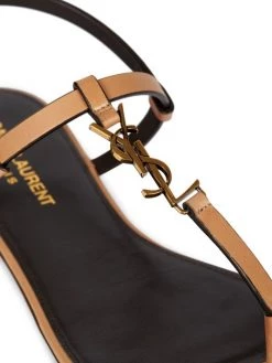 Saint Laurent Cassandra Leather Logo Sandals -Saint Laurent Sales Store unnamed file 2448