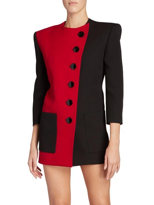 Saint Laurent Two-Tone Asymmetric Minidress 5 Saint Laurent Two-Tone Asymmetric Minidress - Image 3