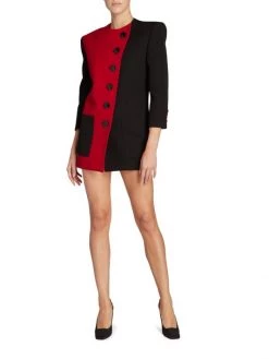 Saint Laurent Two-Tone Asymmetric Minidress 14 Saint Laurent Two-Tone Asymmetric Minidress -Saint Laurent Sales Store unnamed file 2462