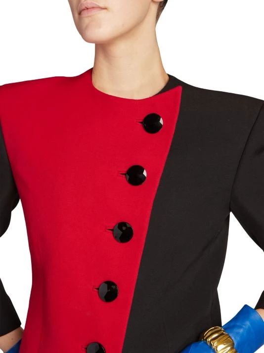 Saint Laurent Two-Tone Asymmetric Minidress 9 Saint Laurent Two-Tone Asymmetric Minidress - Image 7