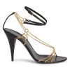 Saint Laurent Sexy Strappy Chain & Leather Sandals 1 Saint Laurent Sexy Strappy Chain & Leather Sandals -Saint Laurent Sales Store unnamed file 2469