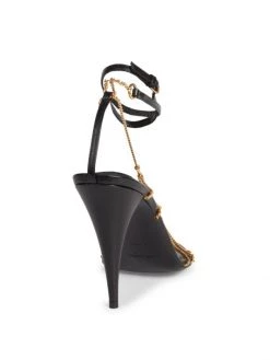 Saint Laurent Sexy Strappy Chain & Leather Sandals -Saint Laurent Sales Store unnamed file 2471