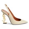 Saint Laurent Opyum Logo-Heel Leather Slingback Pumps -Saint Laurent Sales Store unnamed file 2478