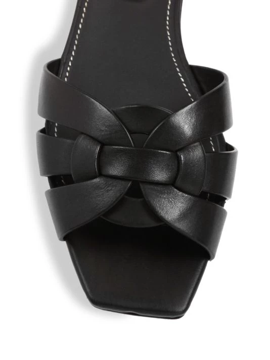 Saint Laurent Tribute Leather Slides Black 4 Saint Laurent Tribute Leather Slides Black - Image 3