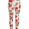 Saint Laurent Rose-Print Skinny Pants
