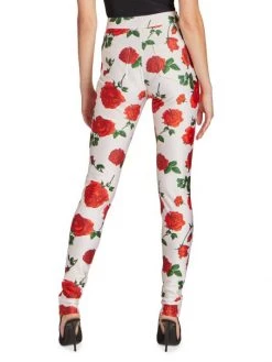 Saint Laurent Rose-Print Skinny Pants -Saint Laurent Sales Store unnamed file 2527