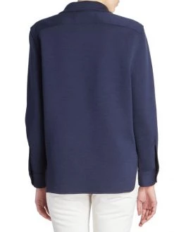 Saint Laurent Lace-Up Wool-Blend Shirt -Saint Laurent Sales Store unnamed file 2541