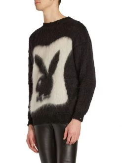 Saint Laurent Playboy Mohair Sweater For Men -Saint Laurent Sales Store unnamed file 2552