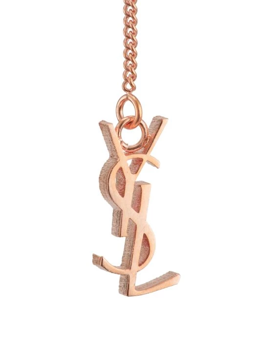 Saint Laurent Goldtone YSL Monogram Drop Earrings 6 Saint Laurent Goldtone YSL Monogram Drop Earrings - Image 4