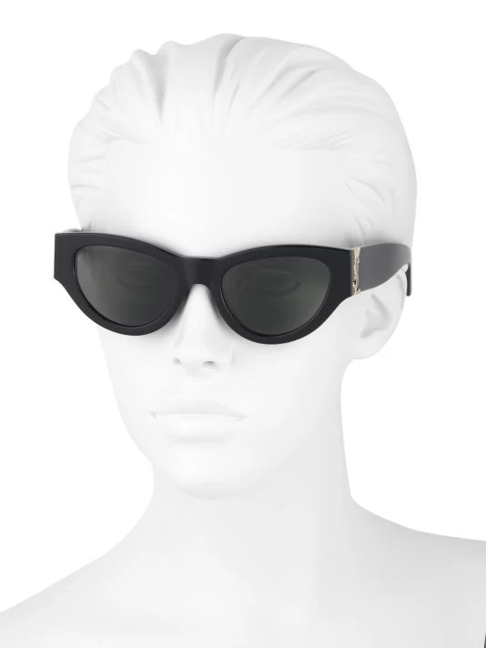Saint Laurent Monogram 53MM Cat Eye Sunglasses 6 Saint Laurent Monogram 53MM Cat Eye Sunglasses - Image 4