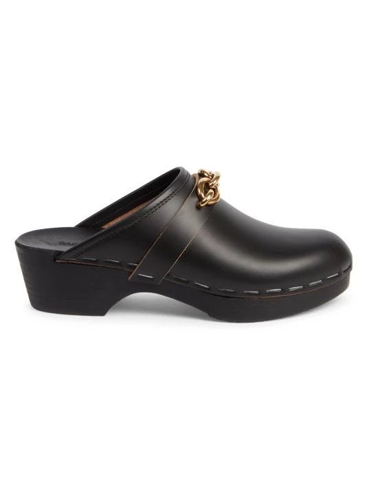 Saint Laurent Toff Embellished Leather Clogs 3 Saint Laurent Toff Embellished Leather Clogs
