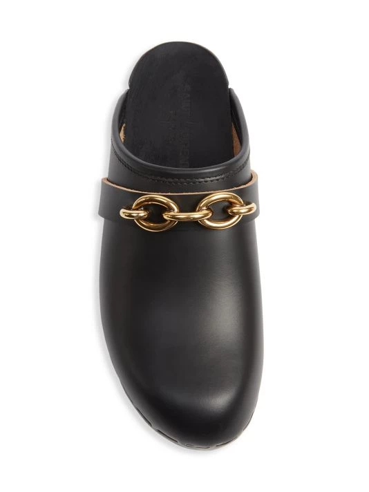 Saint Laurent Toff Embellished Leather Clogs 6 Saint Laurent Toff Embellished Leather Clogs - Image 4