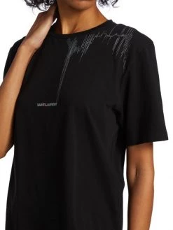 Saint Laurent Metallic Pattern & Micro Logo T-Shirt 12 Saint Laurent Metallic Pattern & Micro Logo T-Shirt -Saint Laurent Sales Store unnamed file 2606