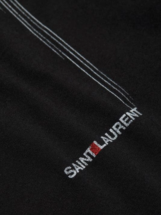 Saint Laurent Metallic Pattern & Micro Logo T-Shirt 8 Saint Laurent Metallic Pattern & Micro Logo T-Shirt - Image 6