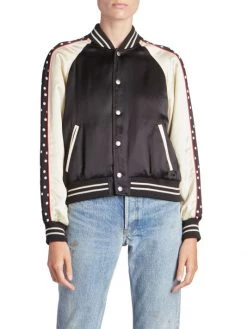 Saint Laurent Logo Bomber Jacket -Saint Laurent Sales Store unnamed file 2638