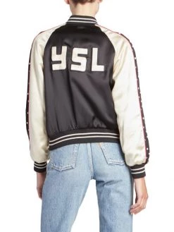 Saint Laurent Logo Bomber Jacket -Saint Laurent Sales Store unnamed file 2640