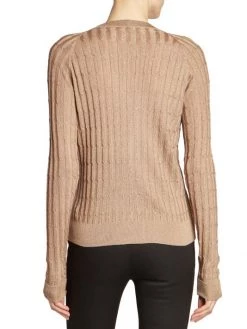 Saint Laurent Cable-Knit V-Neck Cardigan -Saint Laurent Sales Store unnamed file 2648
