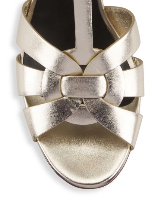Saint Laurent Tribute Metallic Leather Sandals Argento 6 Saint Laurent Tribute Metallic Leather Sandals Argento - Image 4