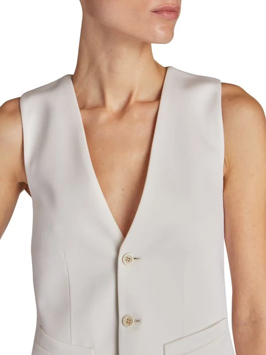 Saint Laurent Wool Flat Front Vest 8 Saint Laurent Wool Flat Front Vest - Image 6